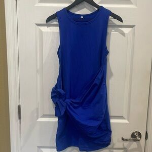 Casual tank dress with Ruched Tie waist